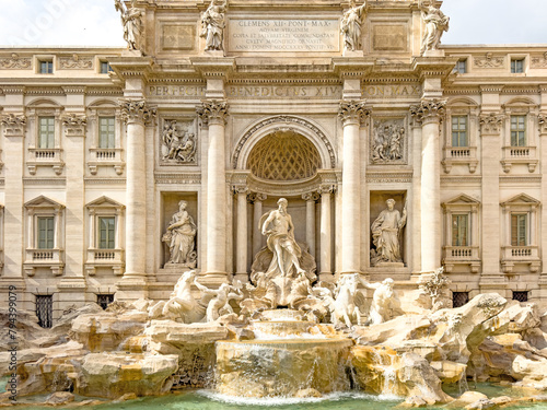 Close-up of the Trevi fountain