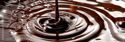 Immerse yourself in the luxurious swirls of liquid chocolate, gleaming under warm lights, promising indulgent delight