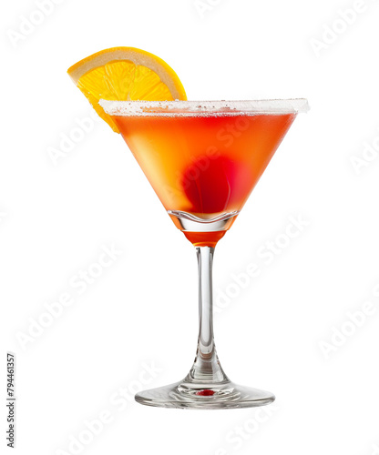 colorful refreshing cold cosmopolitan cocktail PNG transparent background isolated graphic resource