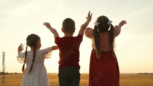little child kid boy girl stretch their hand sun, ray fingers, vacation travel, sun playful children, kids sun fascination, familial religious activities, happy religious family, fostering happiness