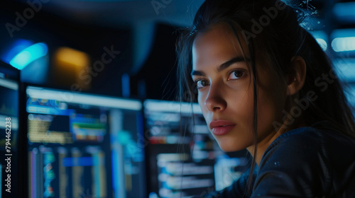 Security Analyst Evaluating Cyber Threats in a Network Operations Center