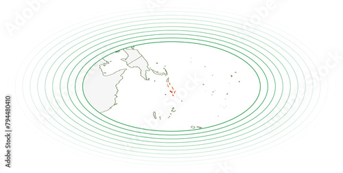 Solomon Islands oval map.