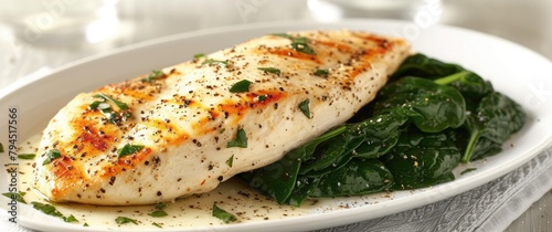 Protein-rich chicken breast, beautifully plated, savory and satisfying meal 🍗🍽️ #NutritiousEating #GourmetDelight