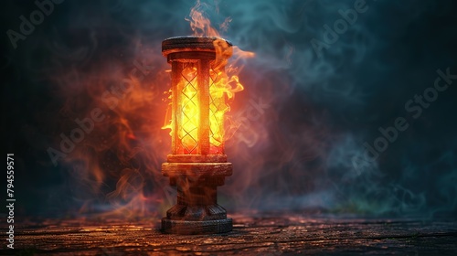 Eternal Flame: 3D Rendering of Medieval Torch Combustion