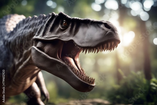 '3d tyrannosaurus illustration three-dimensional attacking big bite carnivore claw cretaceous dangerous dinosaur extinct giant huge large prehistoric reptile roar tail'