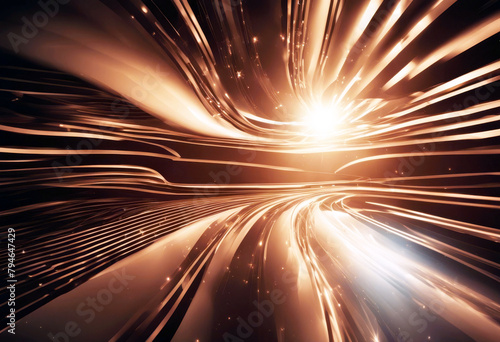 'science wormhole speed warp products tech hi business leading concept blur motion high flare light sun glowing lines stripe moving fast abstract rendering 3d acceleration action background'
