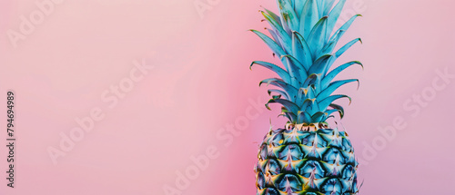 pineapple fruit background with copy space