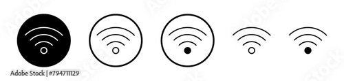 Wifi Signal Icon Set. Internet Connection Vector Symbol.