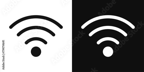 Wireless Network Icon Set. Wifi Connectivity Vector Symbol.