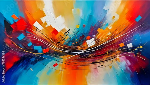 Abstract Melodies - A collection of abstract paintings inspired by music, using colors, shapes, and textures to convey the emotions and rhythms of various musical compositions.