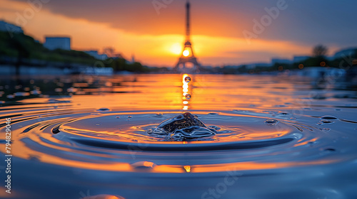 Water splash in Paris.