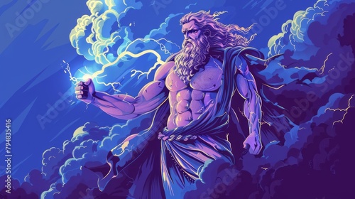 Zeus the sky and thunder god in ancient Greek religion and mythology, who rules as king of the gods on Mount Olympus. His name is cognate with the first syllable of his Roman equivalent Jupiter