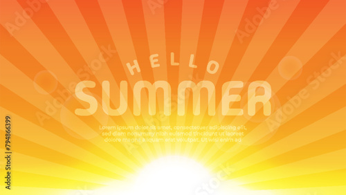 Summer background. Vector illustration of a shining summer background.