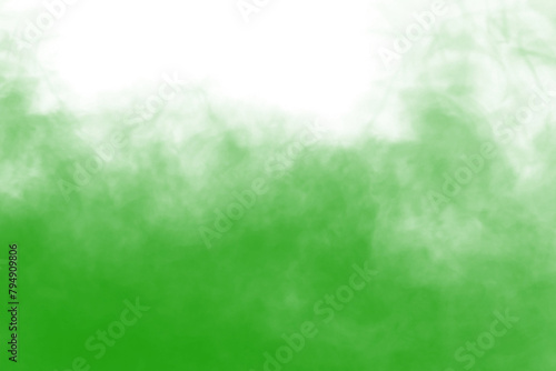 Green smoke, floating misty fog toxic cloud or smoke isolated on transparent background, realistic chemical gas, bad odour concept. color smoke texture effect. PNG