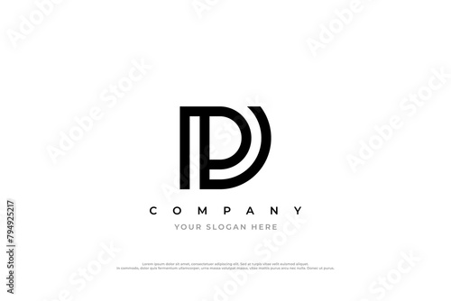 Initial Letter PD Logo Design