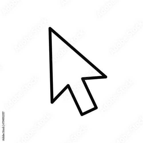 computer mouse cursor click slanted arrow pointer