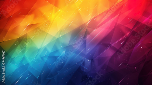 Rainbow Colored Abstract Background With Stars