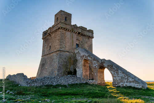 Tramonto su Torre Squillace - Salento, Puglia, Lecce, Italia