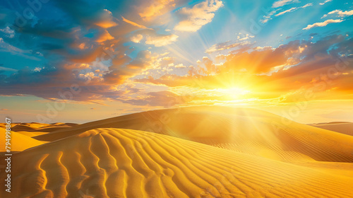 Natural yellow sand background. Sand dunes in the desert