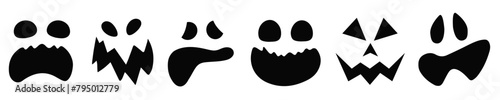  Halloween faces vector,Sinister smiles silhouettes, Emotional halloween shadows, Sinister smiles vector collection,Haunted expressions,Halloween's sinister smiles vector,Emotionally charged halloween