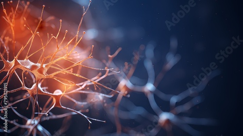 Neuron Cells building a neural network. Generative AI