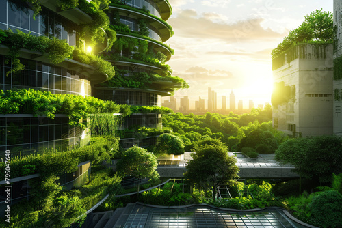 Energy symbiosis between technology and nature sustainable living