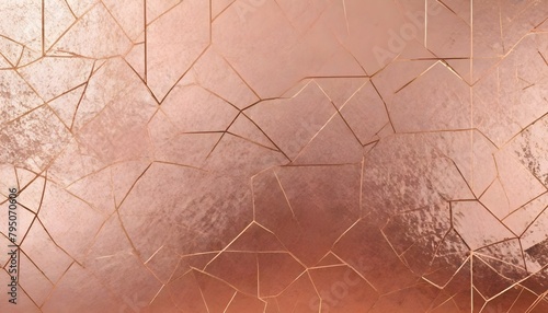 Abstract geometric pattern veins smooth polished rose pink gold slab macro texture background