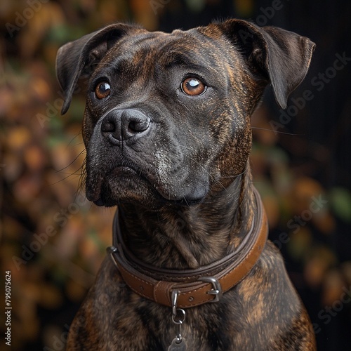 Cane Corso brindle, noble and muscular, a guardian's stance
