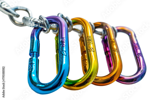 The Versatility of Carabiners On Transparent Background.