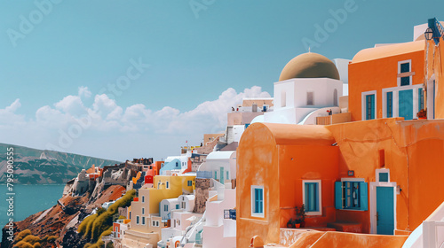Santorini island Greece. Colorful architecture 