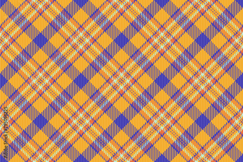 Textile vector plaid of background seamless pattern with a tartan check texture fabric.
