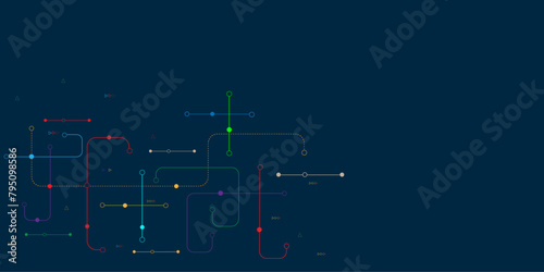 Vectors Digital technology concept with integrated circuit, Digital Abstract background.