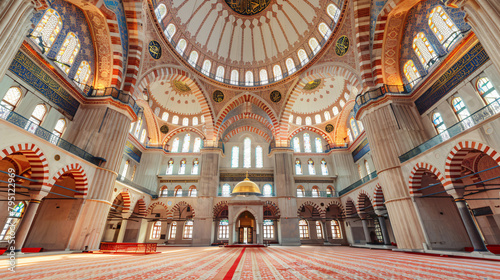 Suleymaniye Mosque in Istanbul Turkey. Famous travel 