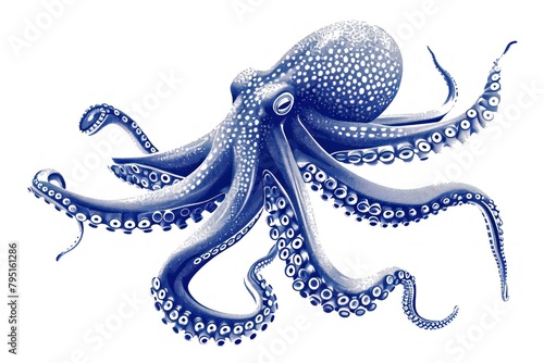 Octopus octopus cartoon animal.