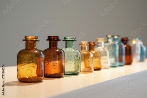 medicine bottles on a table