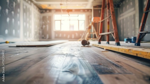 Craftsman renovates house with vinyl laminate flooring, tiling , tile adhesive cement
