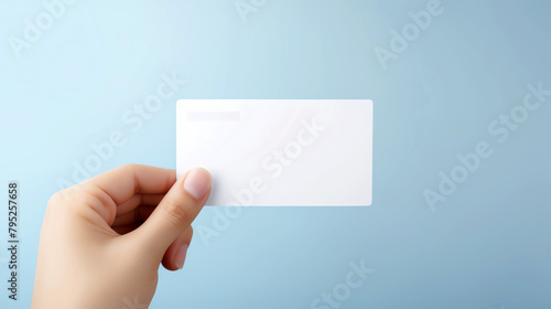 Detailed view of a voter s hand holding an ID card, softly focused to emphasize the necessity and formality of identification in voting 3D cartoon minimal cute business concept