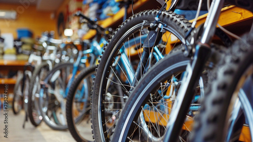 Bicycle Repair In The Bicycle Workshop, Ideal For Cycling And Transportation Themes
