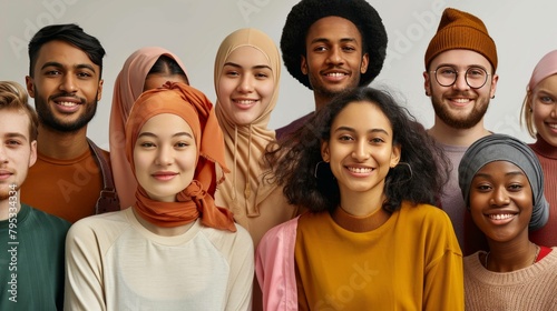 Illustrate the beauty of multiculturalism and inclusivity with images depicting a diverse group of people from different ethnicities and backgrounds, celebrating unity and diversity.