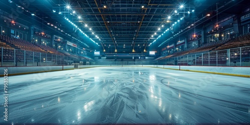 Hockey ice rink sport arena empty field - stadium