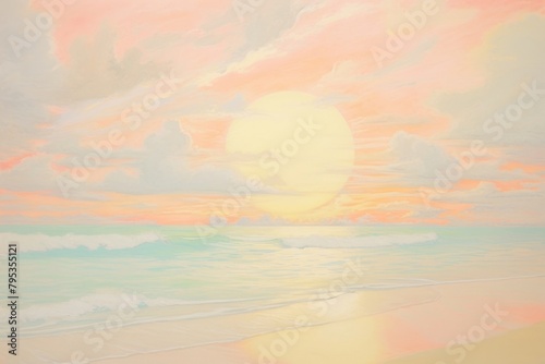 Sunset beach backgrounds outdoors horizon