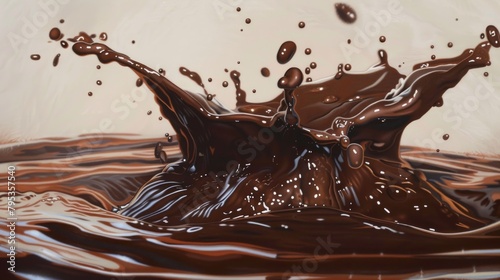 Liquid chocolate splash, illustration