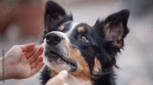 Dog Being Petted Without Owner's Permission. Dont touch dog without asking