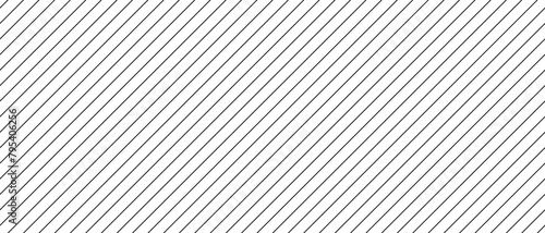 Diagonal lines on white background. Rows of slanted black lines. Stripes grid.