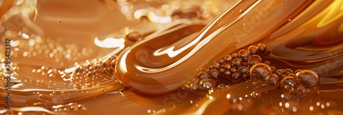Surrender to the sweet allure of liquid caramel, its golden sheen reflecting the essence of pure indulgence
