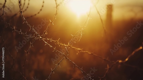 Rigidity of the barbed wire and the soft warm glow of the light