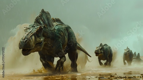 Carnotaurus Caught in Catastrophic Desert Deluge
