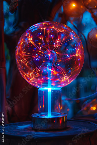 Magic plasma ball with neon light in tha dark 