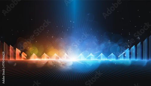 Blue light flare prism rainbow flares overlay effect on black background light crossing crystals prismatic sun catcher reflections rays Abstract blurred colourful lens flare bokeh