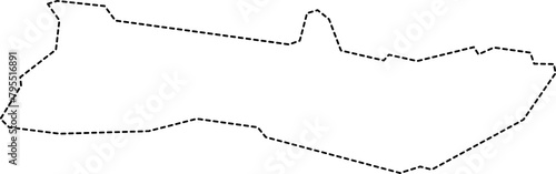 dash line drawing of molokai island map.